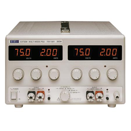 EX752M Aim-TTi  Digital Bench Power Supply, 2 Output 0 → 150 V, 0 → 75 V 2 A, 4 A 300W