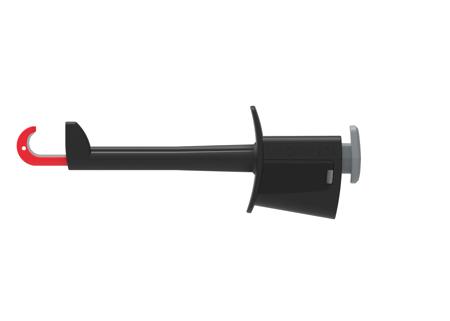 6001-IECIV-N Black Hook Clip, 20A, 1kV, 4mm Socket