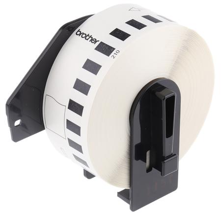 DK22210 Brother White Black Print Label Roll, 29mm Width, 1 Roll Qty