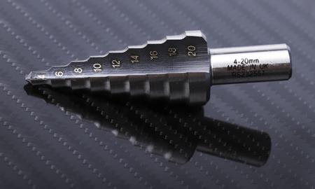 232-557 RS Pro HSS 4 → 20mm Step Drill Bit, 9 Steps, 3mm Max Drilling Thickness