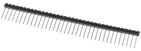 251-8446 RS PRO Right Angle Through Hole Pin Header, 36 Contact(s), 2.54 mm Pitch, 1 Row, Unshrouded