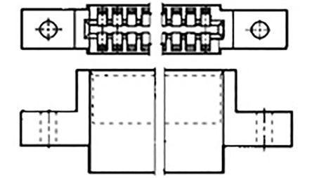 1-583718-7 TE Connectivity Twin Leaf, 2.54mm Pitch, 50 Way, 2 Row Female Connector Housing