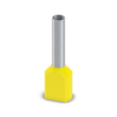2100002 Phoenix Contact, Ferrule A Insulated Bootlace Ferrule, 18mm Pin Length, 4.9mm Pin Diameter, Yellow