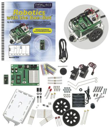 28832 Parallax Inc BASIC Stamp BoE-Bot for BS2-IC for 28202, 572-28132, 28106