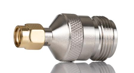 246-9488 RS PRO Straight 50Ω Coaxial Adapter SMA Plug to N Socket 6GHz