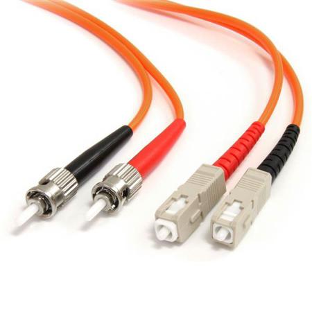FIBSTSC2 StarTech.com SC to ST Duplex Multi Mode OM1 Fibre Optic Cable, 62.5/125μm, Orange, 2m