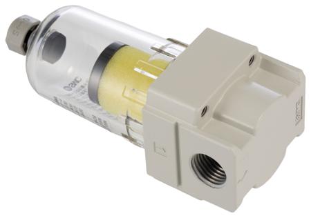 AFM20-F02-A SMC 200 L/min 0.7Mpa Mist Separator, G 1/4, 0.3μm 1/4 in G, -5 → +60°C
