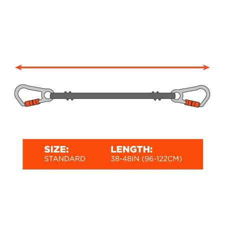 19822 Ergodyne Standard Aluminium, Elastic, Polyester Tool Lanyard Lanyard, 4.5kg Capacity