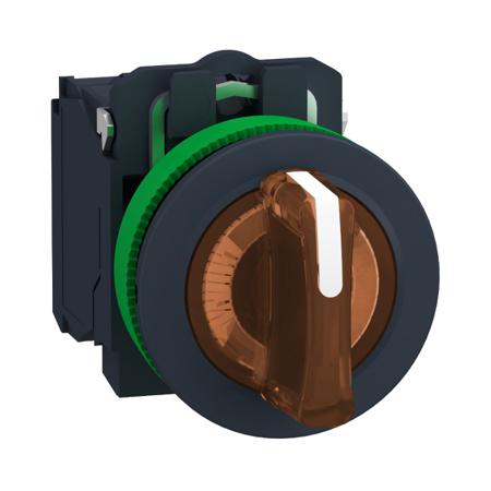 XB5FK135M5 FLUSH MOUNT ORANG ILL SEL SW 3P 1NO 1NC