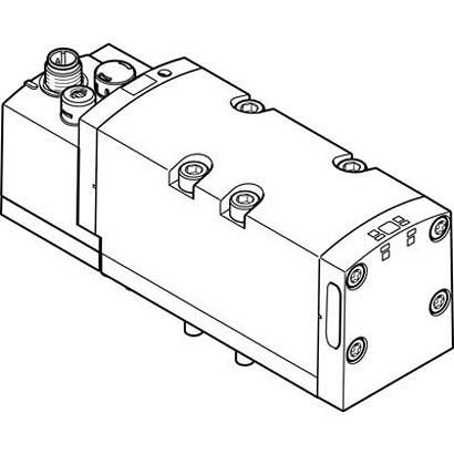 VSVA-B-M52-AZD-D2-1R5L Festo 5/2-Way, Monostable Pneumatic Solenoid Valve - Electrical G 3/8 VSVA Series 24V dc, 567003