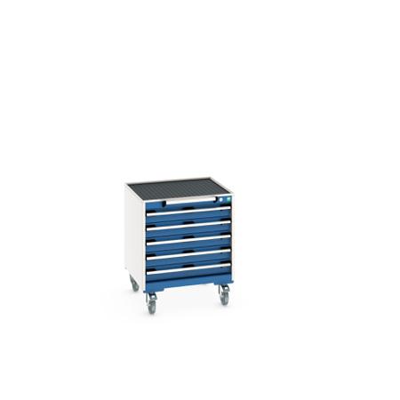 40402027-11V Bott, 5 Drawer Sheet Steel Floor Standing Storage Cabinet, 650 X 650 X 785mm