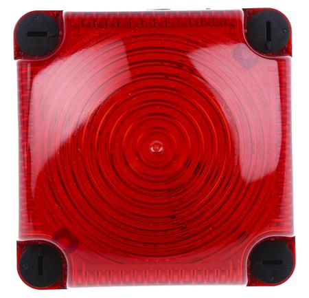 853-100-55 Werma 853.100.55, BMW 853 Red LED Beacon, 24 V DC, Steady, Surface Mount, Wall Mount Mounted