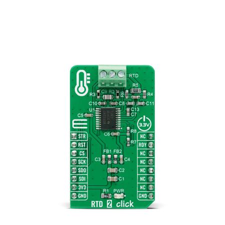 MIKROE-4282 MikroElektronika RTD 2 Click Development Kit for ADS1247 RTD