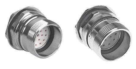 CSF-19-0 Turck CSF Series, 19 Pole Panel Mount Connector Socket, IP67, Male Contacts, Threaded Mating