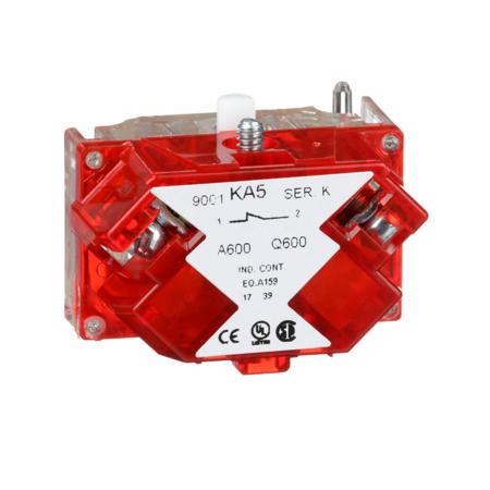 9001KA5 Schneider Electric 9001K Series Contact Block for Use with Harmony 9001K, 600V, SPST