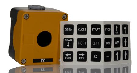 136-8582 RS Pro Push Button Enclosure, 1 Hole Yellow, 22.5mm diameter TC Die Cast Aluminium