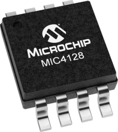 MIC4128YMME Microchip  Dual Low Side MOSFET Power Driver, 1.5A 8-Pin, MSOP