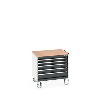 40402153-19V Bott, 5 Drawer Sheet Steel Floor Standing Storage Cabinet, 800 X 650 X 790mm