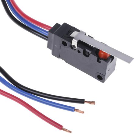 D2VW-5L1-1M(D)(CHN) Omron Hinge Lever Micro Switch, Pre-wired Terminal, 5 A @ 250 V ac, SPDT, IP67