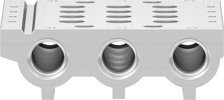 VABM-L1-10S-G18-4 Festo 4 stations G 1/8 Manifold Base, Aluminium Alloy 1/8 in G