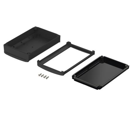 48316455-HMT1 Bopla BoVersa Series Black Polycarbonate Desktop Enclosure, 222.3 x 140 x 63mm
