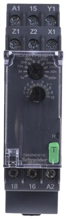 RE22R1CMR Schneider Electric Harmony Time Series DIN Rail Mount Timer Relay, 24 → 240V ac/dc, 1-Contact, 0.05 → 1s,