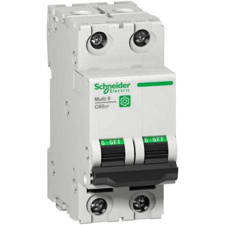 M9F21201 Schneider Electric Multi9 MCB Mini Circuit Breaker, 2P Poles, 1A Curve B, 277V AC