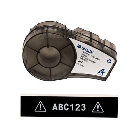 139743 Brady B-595 White on White on Black Label Printer Tape, 6.4 m Length, 19.05 mm Width