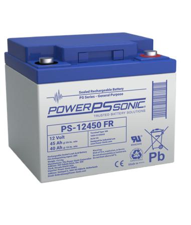PS-12450VDS-M6-FR Power Sonic 12V M6 Sealed Lead Acid Battery, 45Ah