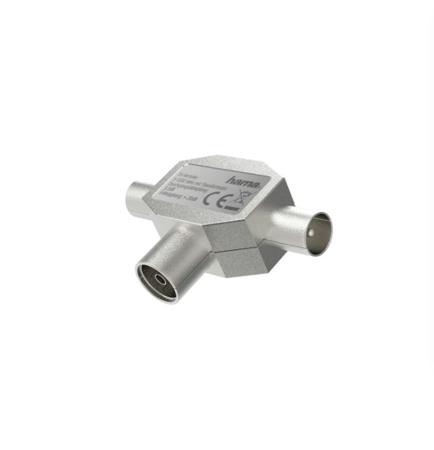 00205236 Hama Antenna Splitter Series Coax Plug to Coax Plug, Terminated