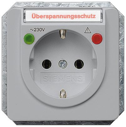 5UB1460 Siemens 5UB14 Silver Electrical Socket, 16A, Schuko