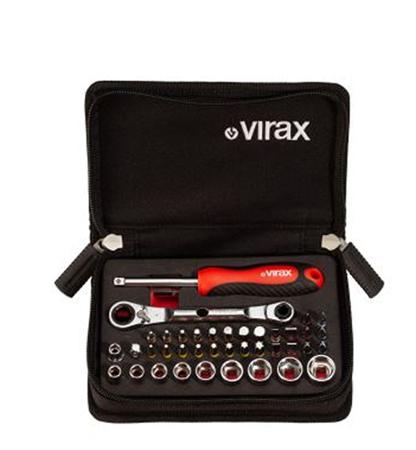 310400 Virax 41-Piece Imperial 1/4 in Compact Socket Set with Ratchet
