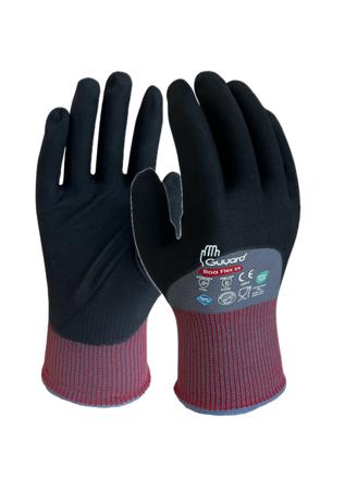 BOAFLEX3-409 GUYARD BOA FLEX 3/4 Black, Grey Nitrile, Nylon, Spandex Work Glove, Size 9, Nitrile Micro-Foam Coating