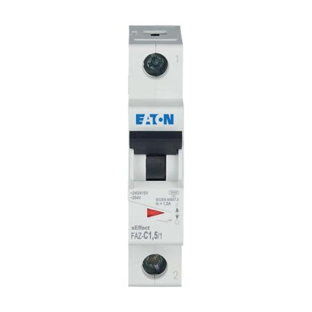 278547-FAZ-C1-5-1 Eaton xEffect FAZ MCB, 1P, 1.5A Curve C, 230V AC, 48V DC, 10 kA Breaking Capacity