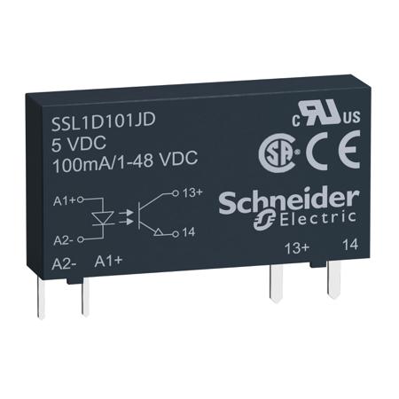 SSL1D101JD Schneider Electric 0.1 A SPNO Solid State Relay, DC Switching, PCB Mount MOSFET, 48 V dc Maximum Load