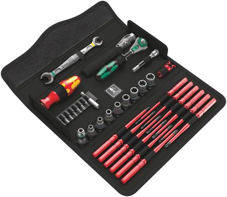 05135926001 Wera 35 Piece Kraftform Kompakt W 1 Maintenance Tool Kit with Pouch, Yes