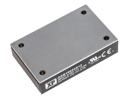 QSB10024S12 XP Power QSB100 DC-DC Converter, 12V dc/ 8.3A Output, 9 → 36 V dc Input, 100W, PCB Mount, +100°C Max Temp -40°C
