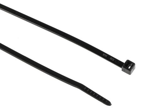 111-03570-T30LL-PA66W-BK HellermannTyton Black Cable Tie Nylon, 290mm x 3.5 mm