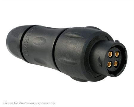 UTS1JC104S Souriau Sunbank by Eaton Circular Connector, 4 Contacts, In-Line, Standard Connector, Plug, Female, IP68, IP69K, UTS