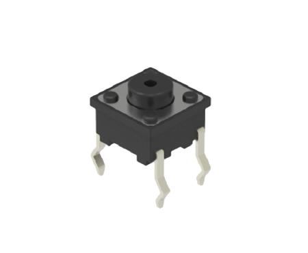 SKQJAAA010 Alps Alpine Black Button Tactile Switch, SPST 50 mA 1.3mm Snap-In