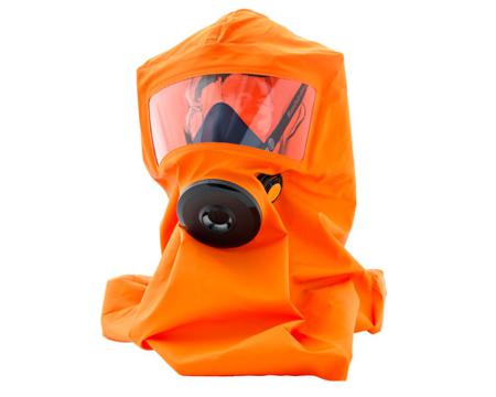 H09-1012 Sundstrom  Orange CA, Polyester, PVC Protective Hood, Resistant to Chemical