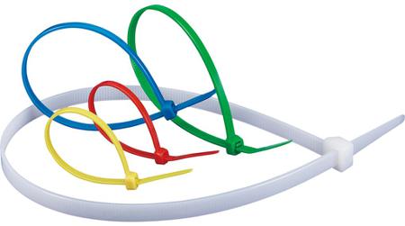 RND-475-00454 RND Cable Ties, 100 mm, 203 mm x 2.5 mm, 3.2 mm, Assorted Polyamide, Pk-100 units, 300 units