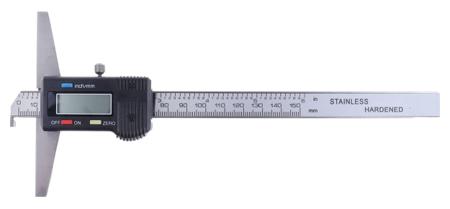 136-8093 RS PRO 150mm Imperial & Metric Depth Gauge, Stainless Steel