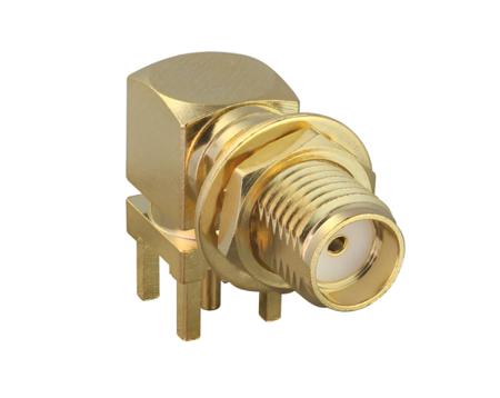 CONSMA002-L-G TE Connectivity, jack PCB Mount SMA Connector, Through Hole Termination, Straight Body