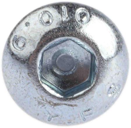 483-9650 Hex Socket Button Steel Bright Zinc Plated Socket Screw, M6 x 12mm