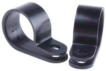 211-60008-H9P-PA66HS-BK HellermannTyton 16mm Black Polyamide P Clip