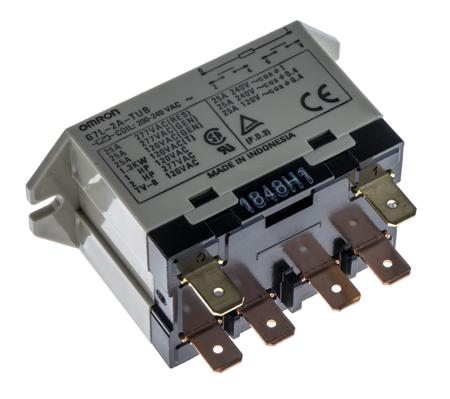 G7L-2A-TUB-200-240VAC Omron Plug In Power Relay, DPST