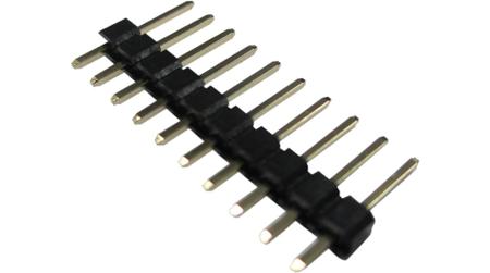 RND-205-00631 RND RND 205 Series Straight Through Hole Pin Header, 10 Contact(s), 2.54mm Pitch, 1 Row(s)