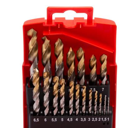 A087201 Dormer 19-Piece Jobber Drill Set for Multi-Material, 10mm Max, 1mm Min