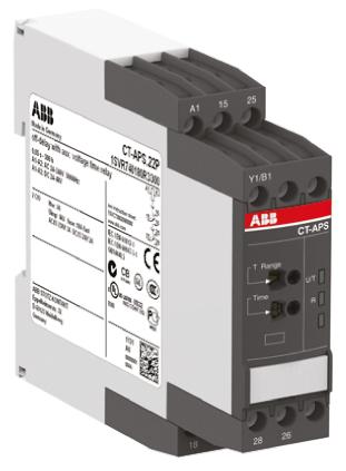 1SVR730180R3300--CT-APS-22S ABB DPDT Timer Relay, OFF Delay, 24 → 240 V ac, 24 → 48V dc 0.05 s → 300h, DIN Rail Mount